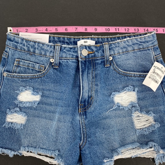 BoHo Denim Shorts BP 'Vintage Light Destroy' New Size 29 - Picture 7 of 10